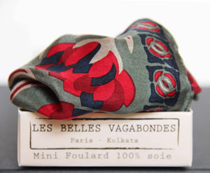 Foulard in seta Bergamot Rosso