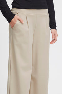 Ichi - Pantalone Kate largo Beige