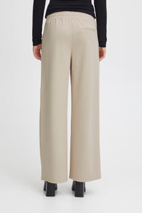 Ichi - Pantalone Kate largo Beige