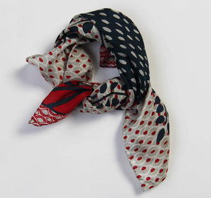 Foulard in seta Plant Rosso