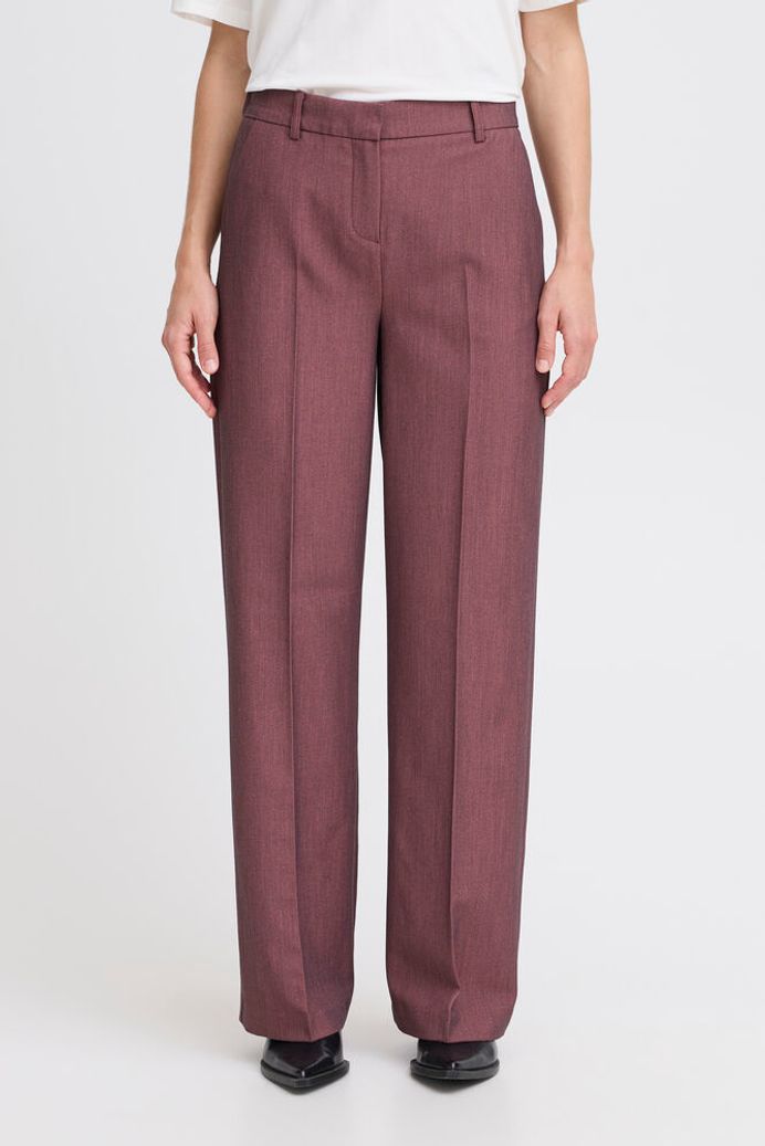 BYoung - Pantalone classico rosato melange