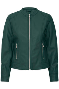 BYoung - Giubbino finta pelle Verde Bosco