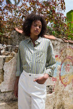 Carica l'immagine nel visualizzatore di Gallery, Ichi - Camicia Over Righe Verde
