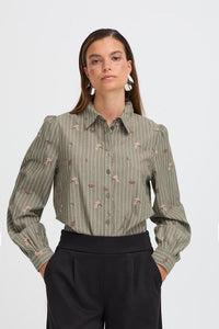 BYoung - Camicia Righe e Fiori