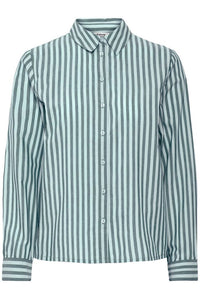 BYoung - Camicia Righe Ghiaccio e Grigio