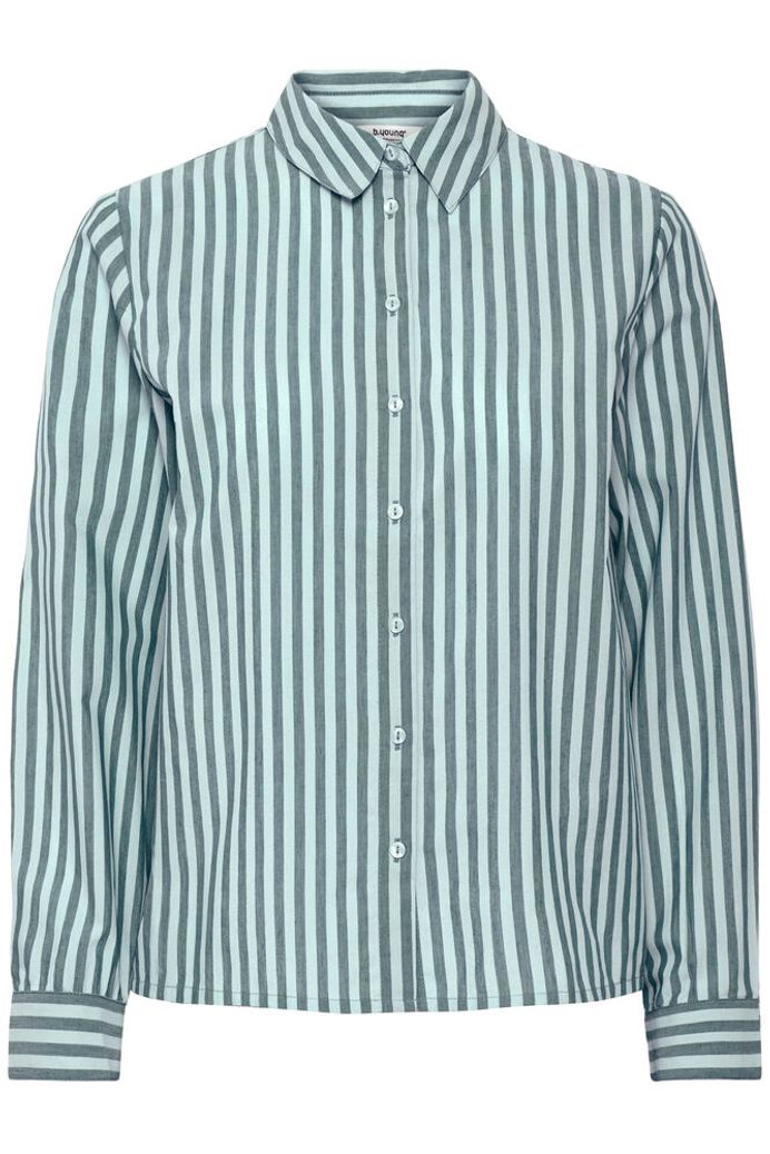 BYoung - Camicia Righe Ghiaccio e Grigio