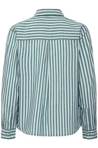 BYoung - Camicia Righe Ghiaccio e Grigio