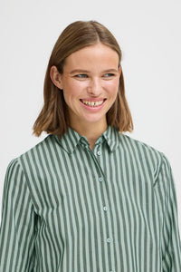 BYoung - Camicia Righe Ghiaccio e Grigio