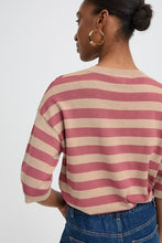Carica l&#39;immagine nel visualizzatore di Gallery, BYoung - Maglia righe mezza manica Rosa e Seppia
