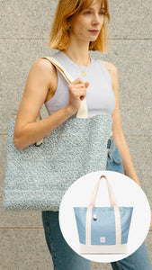 LeFrik - Shopper bag reversibile Azzurro